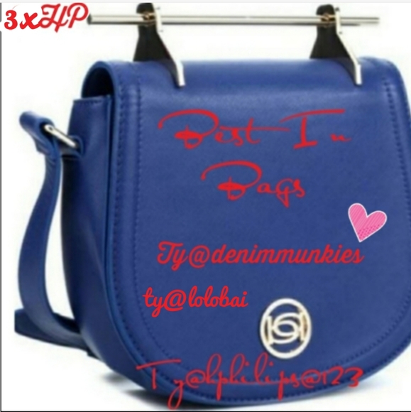 bebe Handbags - 🚫SOLD🚫bebe  Royal Blue Crossbody Saddle Purse